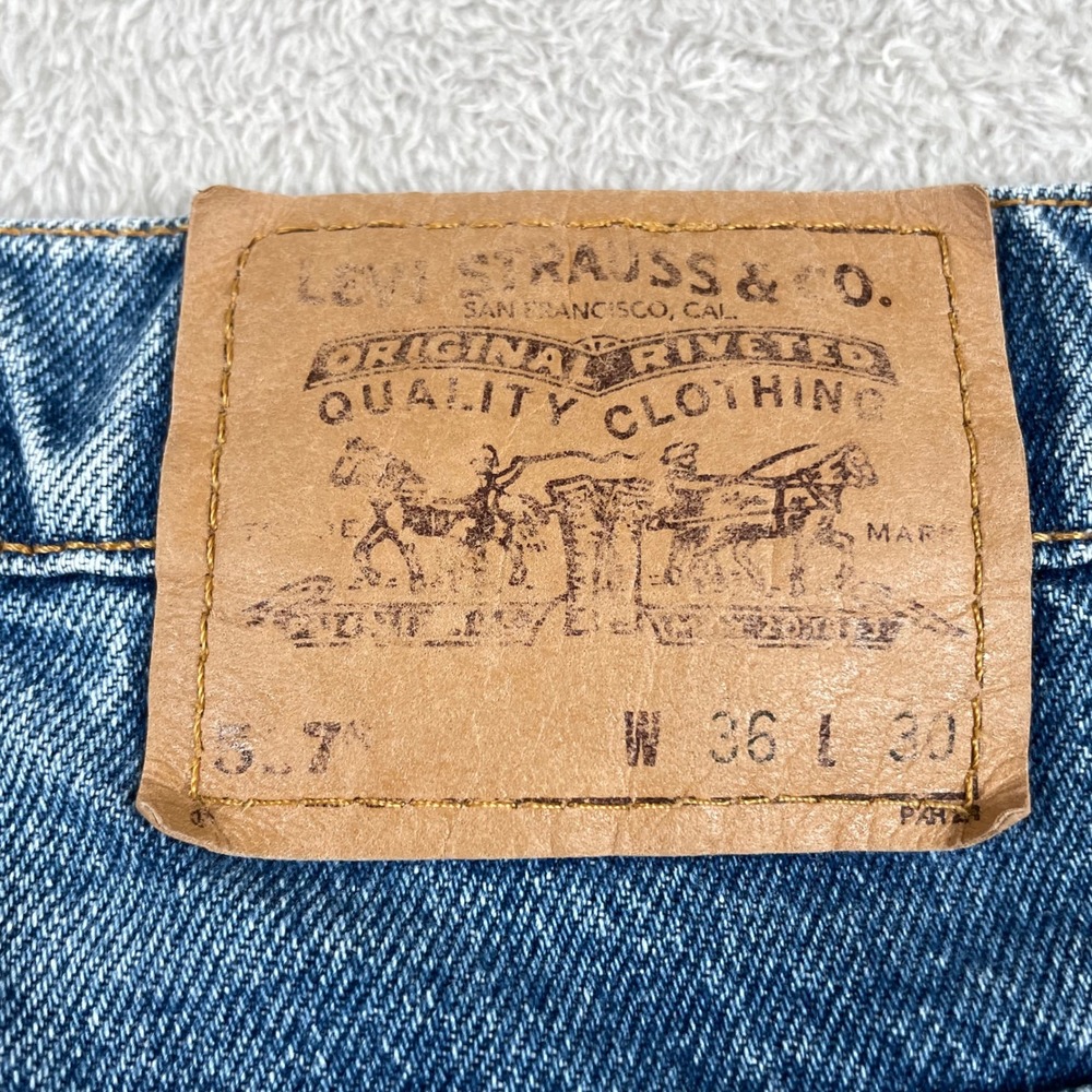 Vintage Levi 517 Jeans Mens 34x28 Blue Faded Orange Tab Retro Bootcut oREAD - Picture 3 of 11